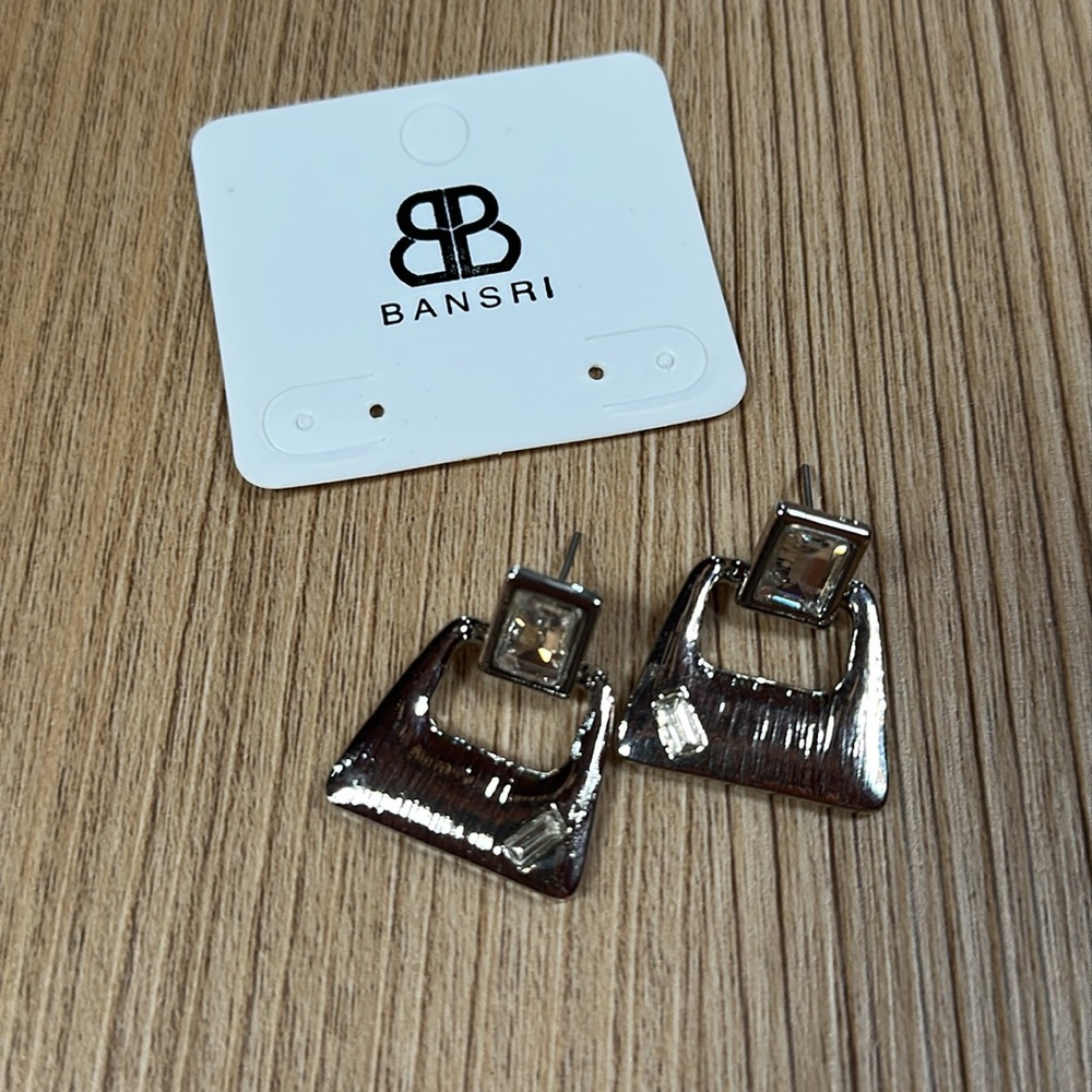 BANSRI Silver Geometric Earrings - Picture 7 of 7